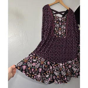 Style & Co Babydoll Tunic Top Plus Size 3X Floral Stretch Femme Fusion Peplum thumbnail 4
