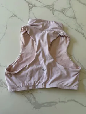 Alo yoga charmed collar bra pink sugar — Medium thumbnail 3