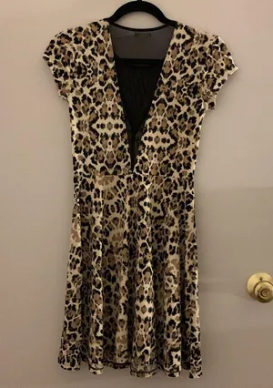 Kimchi Blue leopard cheetah skater dress thumbnail 2