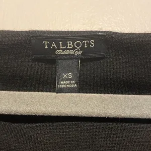 Talbots- Black Wool Blend Long Sleeve Side Ruched Faux Wrap Midi Dress- Size XS thumbnail 3
