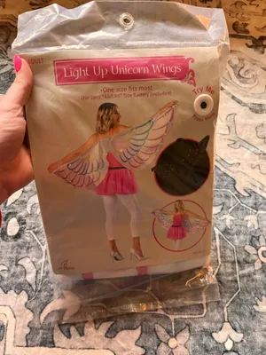 Light up unicorn wings Halloween costume thumbnail 1
