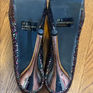 Charlotte Russe | Black Rainbow Sparkles Glitter Stiletto High Heels Size 8 thumbnail 4