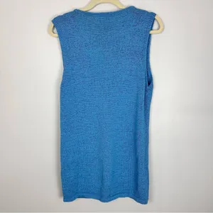 Peppermayo Capri Glow Knit Longline Vest Top Azure Blue Lrg NWT Festival Spring thumbnail 10