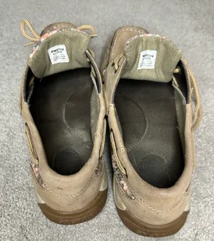 Sperry Tan Boat Shoes with Floral Accents thumbnail 2
