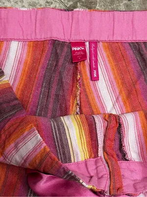 Y2K PINK Victoria’s Secret Pajama Pants Womens Striped Cotton Blend Drawstring S thumbnail 7