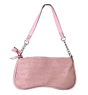 Juicy Couture Shoulder Bag Womens Embossed Heart Leather Purse Y2K Retro thumbnail 2