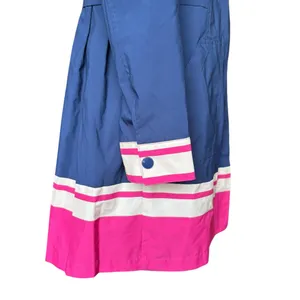 Chicos Pleated Rain Coat Jacket Striped Hem Sailboat Interior Womens Size 0 XS thumbnail 9