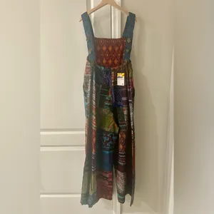 Rising International Patchwork Overalls Blue Size M thumbnail 4