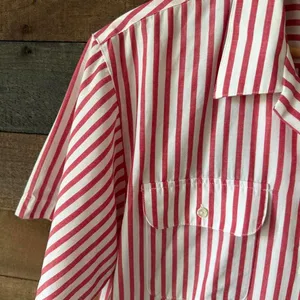 Vintage Tabi International Red White Stripe Button Up Shirt thumbnail 6