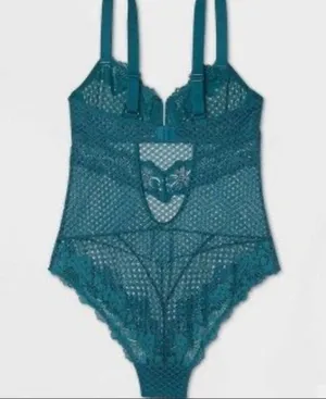 Target Auden green lace underwire bodysuit S thumbnail 3