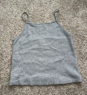 American Eagle - Square Neck Cami - Gray, Medium thumbnail 1