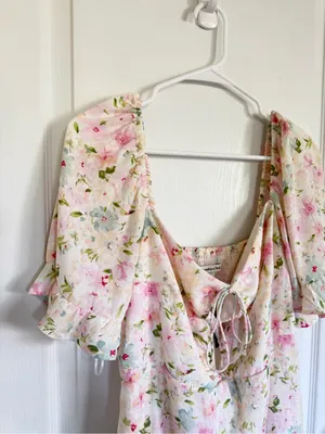 Abercrombie & Fitch NEW Flirty Pink Floral Day Dress thumbnail 4