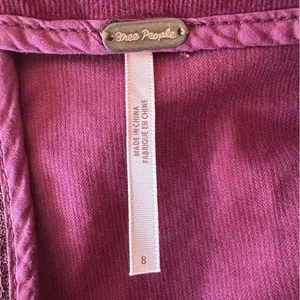 Free People Corduroy Mini Skirt Women’s 8 Maroon Burgundy Classic Cozy Fall thumbnail 5