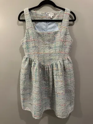 Aureum Colorful Tweed Basque Waist Dress thumbnail 5