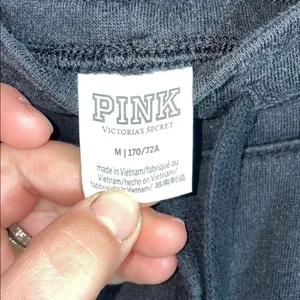 PINK Victoria's Secret Black Joggers with Pink Logo Size medium causal women's thumbnail 3