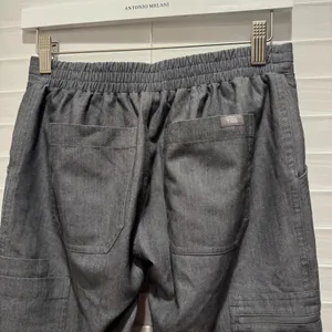 FIGS Technical Kade Scrub Pants Women's Charcoal Grey Cargo Drawstring‎ XXS thumbnail 5
