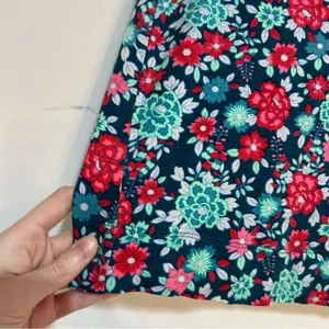 Free People Y2K Bright Floral Short Sleeve Cut Out Mini Dress Large Retro Boho thumbnail 4