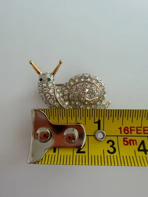 CAROLEE Gold Tone Rhinestone Snail Pin Brooch thumbnail 3
