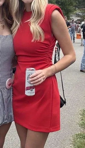 Red game day dress thumbnail 2