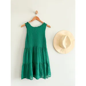 Sézane | Alexandra Green‎ Striped Dress Tie Back | SZ 34 / US 2 thumbnail 3