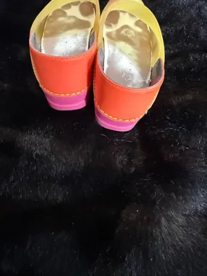Dansko Translucent Professional Clogs Sz 6.5 EU 37 Orange Yellow Pink shoes thumbnail 4