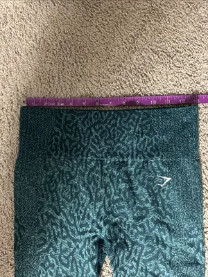 Gymshark Vital Seamless Teal Patterned Leggings thumbnail 6