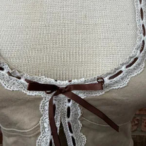 Edikted Split Front Halter Top Vest Size Medium Western Coquette Festival thumbnail 3