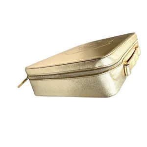 Lancome Makeup Train Case Travel Bag Gold Metallic Rose Vanity Decor Large NEW‎ thumbnail 8