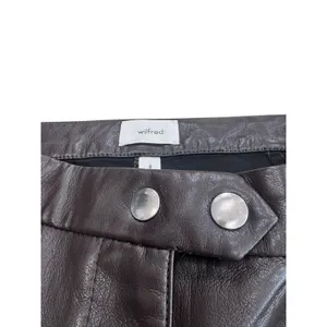 Aritzia Wilfred Melina Vegan Leather Pants Women's 0 Brown High Rise Straight thumbnail 8