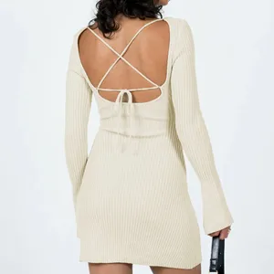 Princess Polly Dress brownhall long sleeve mini womens Cream (size 0) going out thumbnail 7