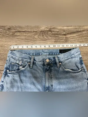 AllSaints April Boys Distressed Ripped Boyfriend Denim Women’s Jean size 27‎ thumbnail 6