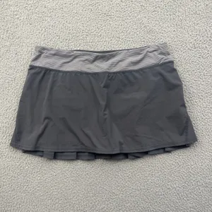 Lululemon Run Pace Setter Skirt Skort Gray Athletic Tennis Athleisure Women's 10 thumbnail 2
