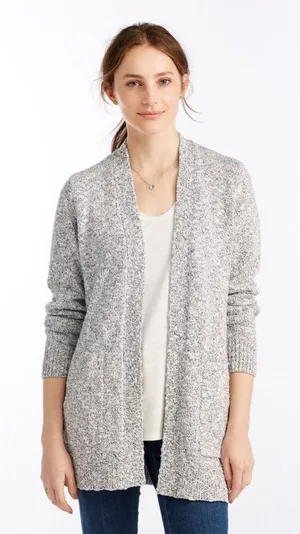 L.L. Bean Women's‎ Cotton Ragg Sweater, Open Cardigan thumbnail 1