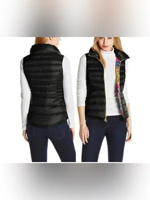 Lilly Pulitzer Black Quilted Down Puffer Vest thumbnail 2