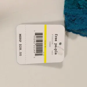 Free People NWT Scalloped Lace Bandeau in Ocean Size Medium thumbnail 5