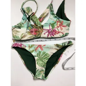 New. Pilyq PQ tropical reversible bandeau bikini set. M-top/S-bottom. Retails $1 thumbnail 7