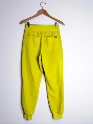 FIGS High Waisted Zamora Jogger Scrub Pants XS Petite Yellow thumbnail 2