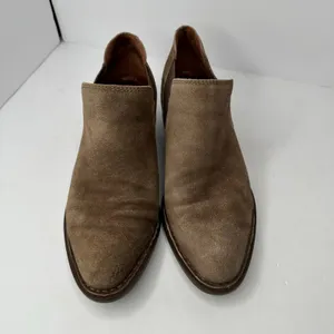 Born Suede Ankle Booties Size 10 Womens Taupe Chelsea Block Heel Shootie Western thumbnail 3