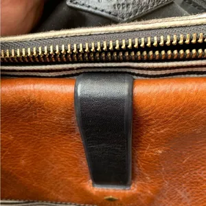FOSSIL Leather Brown Black Purse Bag Shoulder Bag Handbag Women Accessories thumbnail 3