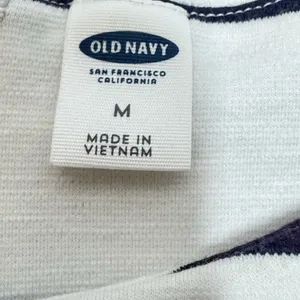 Old Navy Navy and White Striped Mini Dress thumbnail 3