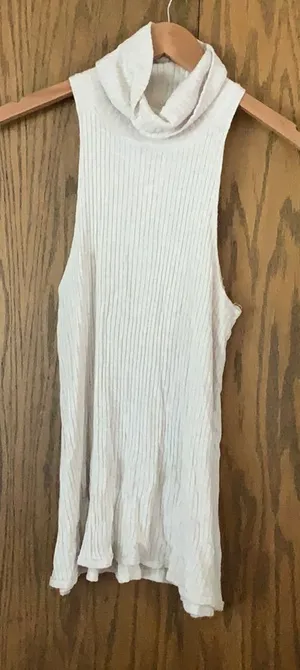 We the free sleeveless racer back turtleneck ribbed‎ top thumbnail 1