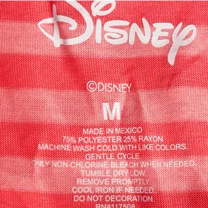 Disney Ariel Beach Vibes Striped Tank Top Size M Coral Pink thumbnail 5