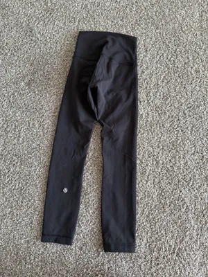 lululemon athletica Black Womens Leggings with Logo Wunder Train thumbnail 6
