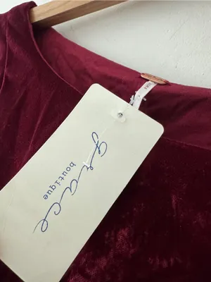 Free People Linney Velvet Minidress in Cabernet Burgundy‎ thumbnail 10
