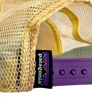 Patagonia Rope Mesh 5 Panel Pastel Trucker Snapback Hat Cap OS Fitzroy Mountains thumbnail 6