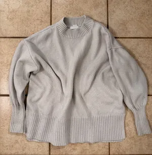 H&M Beige Oversized Knit Sweate thumbnail 1