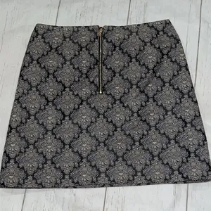 Loft blue patterned skirt thumbnail 4