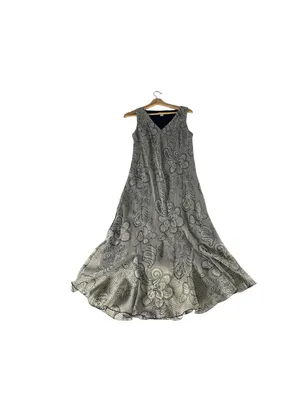 Vintage Y2K Dressbarn Paisley Midi Dress 8 Whimsigoth Fairy Grunge Boho V Neck thumbnail 6