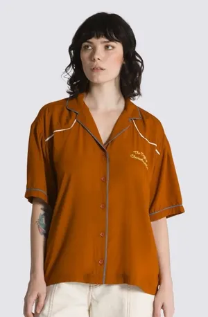 Vans Apparel Dusk Downer Bowling Shirt Original Checkerboard Sz Large thumbnail 1