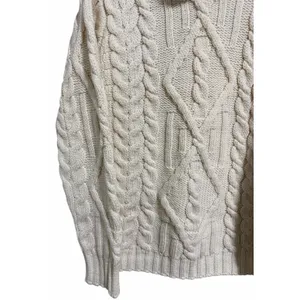 Inis Crafts Fisherman Cable Knit Turtleneck Sweater‎ Ivory Women's Size Small thumbnail 7